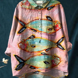 Chiara | Lässiges Damen-T-Shirt mit Vintage-Fischkunst