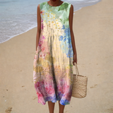 Bequemes Sommerkleid Ärmellos