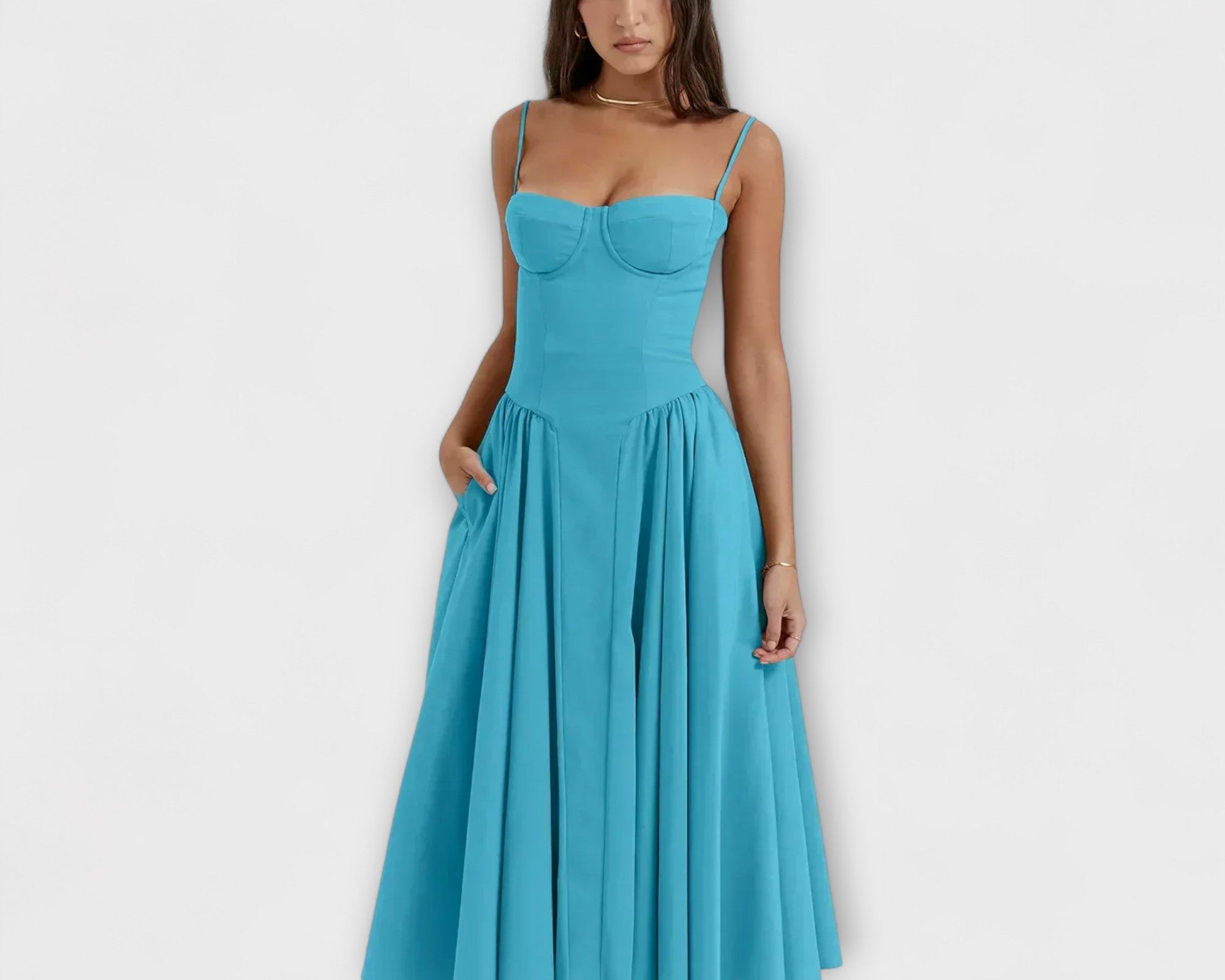 Rosalie - Verfeinertes ärmelloses Korsettkleid