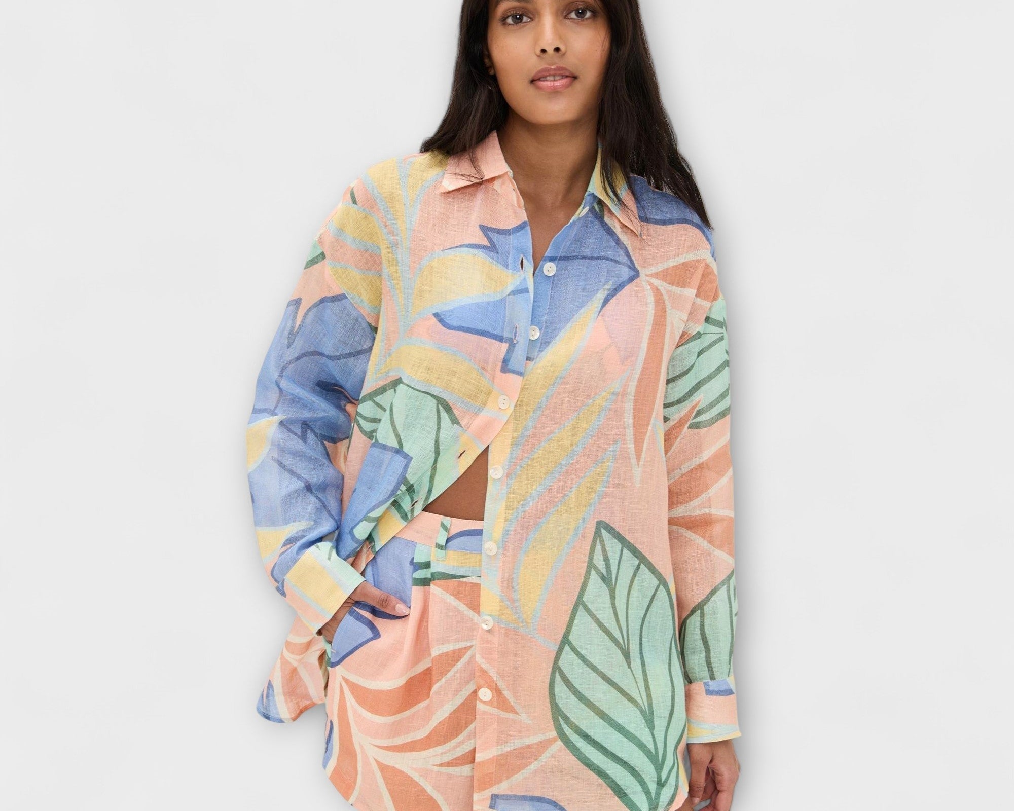Mary - Tropisches Blattdruck Kurzset von Playa Boyfriend