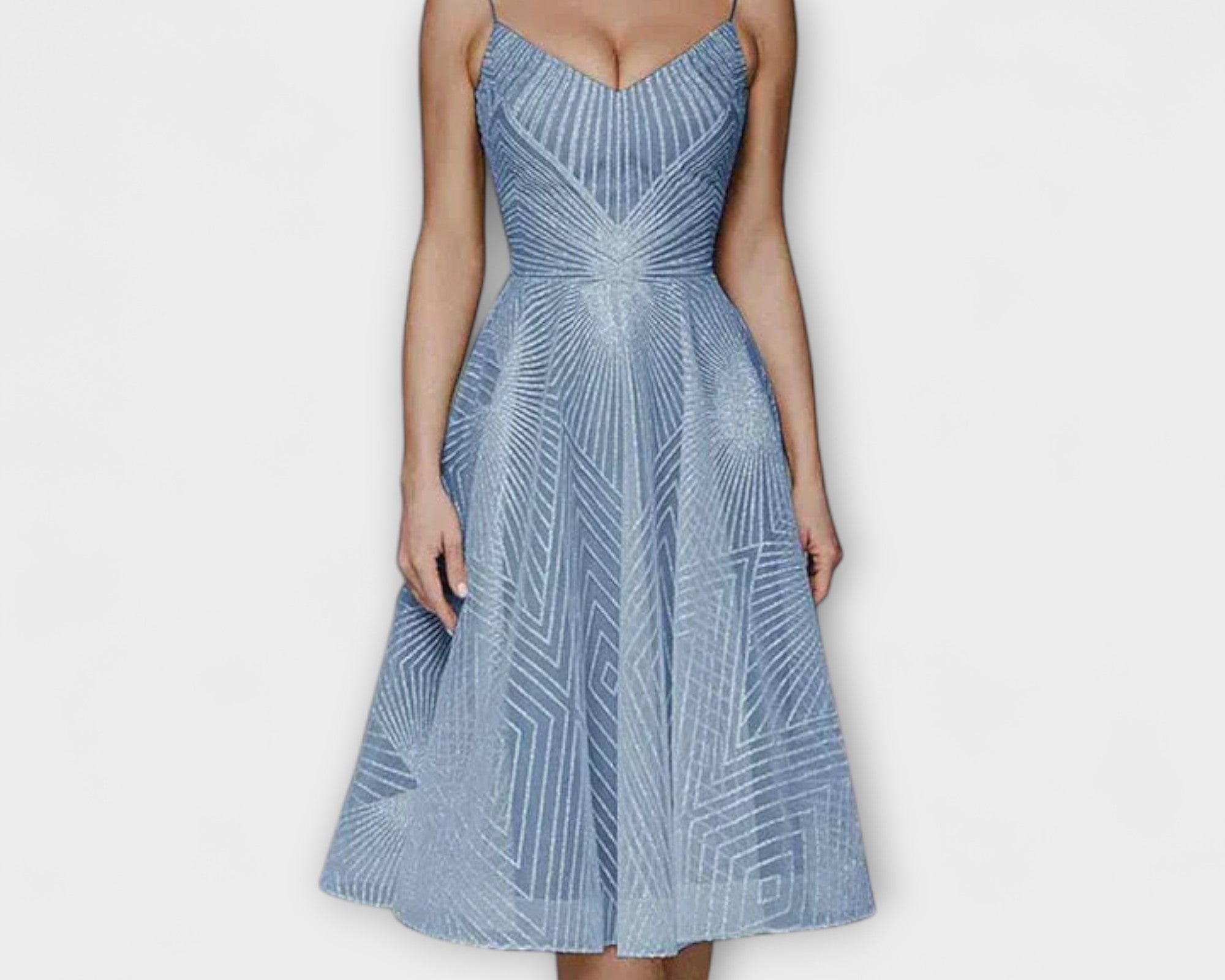 Elli - Damen Luxuskleid mit Stickereien
