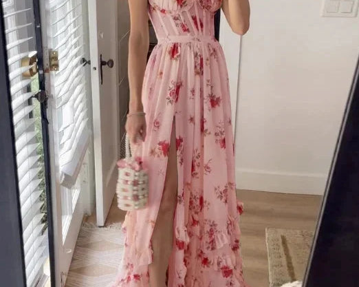 Sónia - Midi-Kleid mit floralem Muster