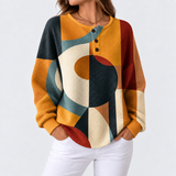 Léa - Pullover aus strukturiertem Material mit geometrischen Mustern