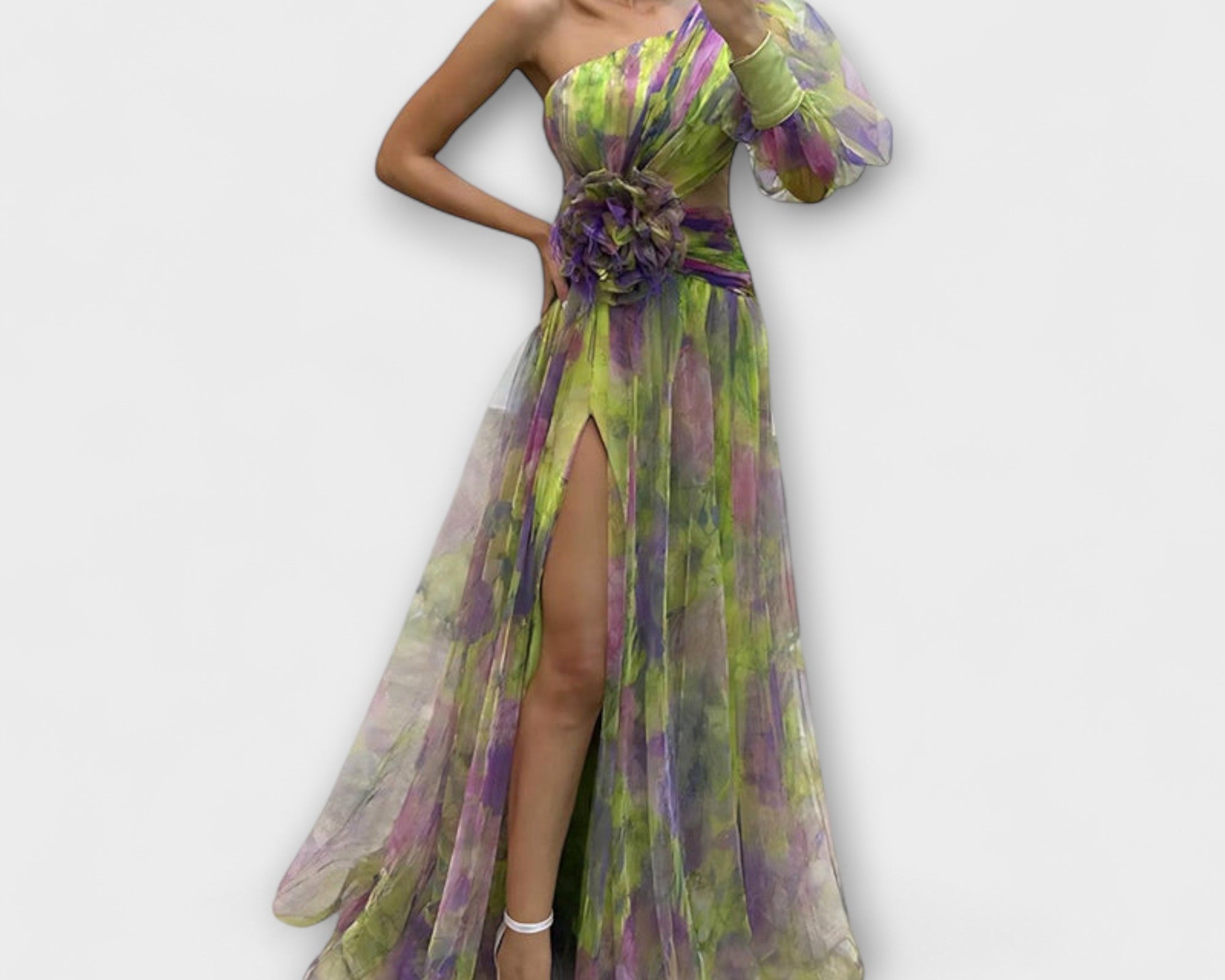 Minna – Asymmetrisches Amelie-Maxikleid