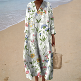 Schmeichelhaftes bedrucktes Sommerkleid