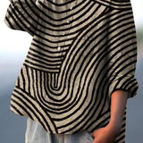 Fabienne | Lässige Bluse mit kreisförmigem Linienprint