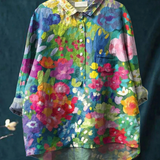 Anouk | Lässige Damenbluse im Vintage-Stil mit Blumenmuster