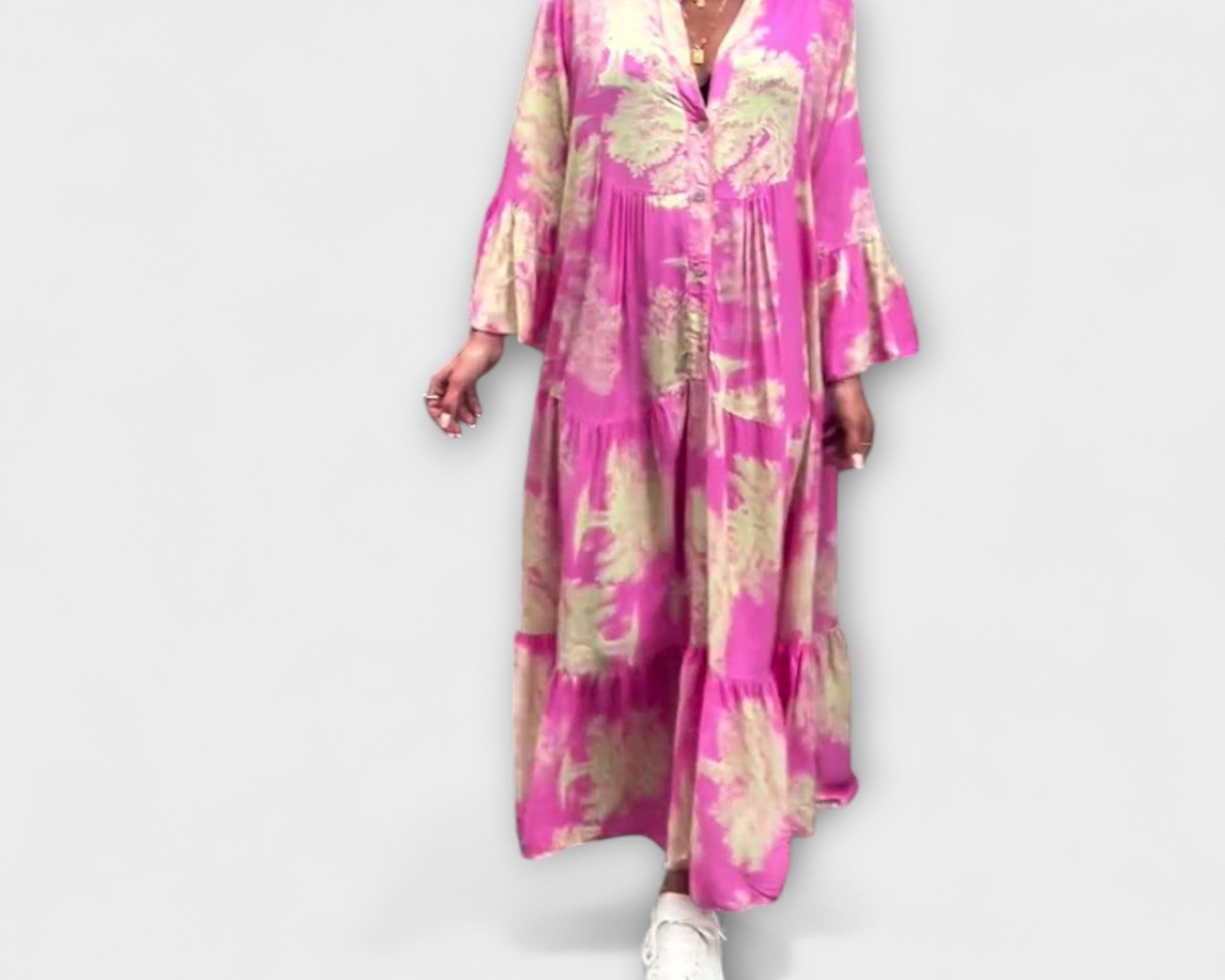Nerina - Elegantes Floral-Maxi-Kleid