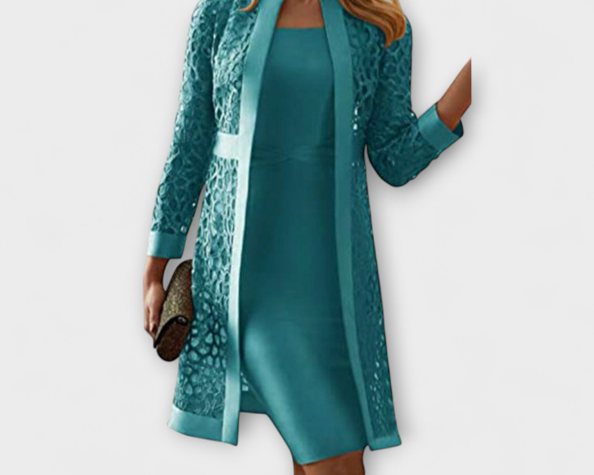 Runa - Elegantes Zweiteiliges Spitzenkleid