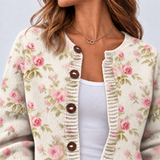 Elina – Bequemer Blumen-Print Cardigan