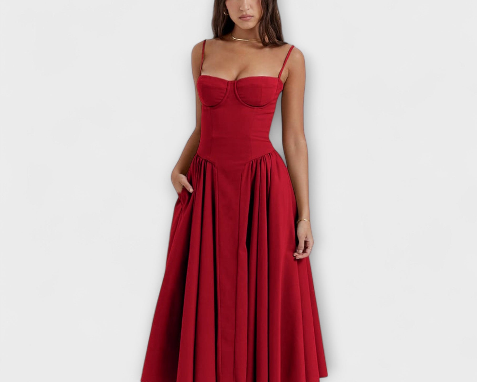 Rosalie - Verfeinertes ärmelloses Korsettkleid