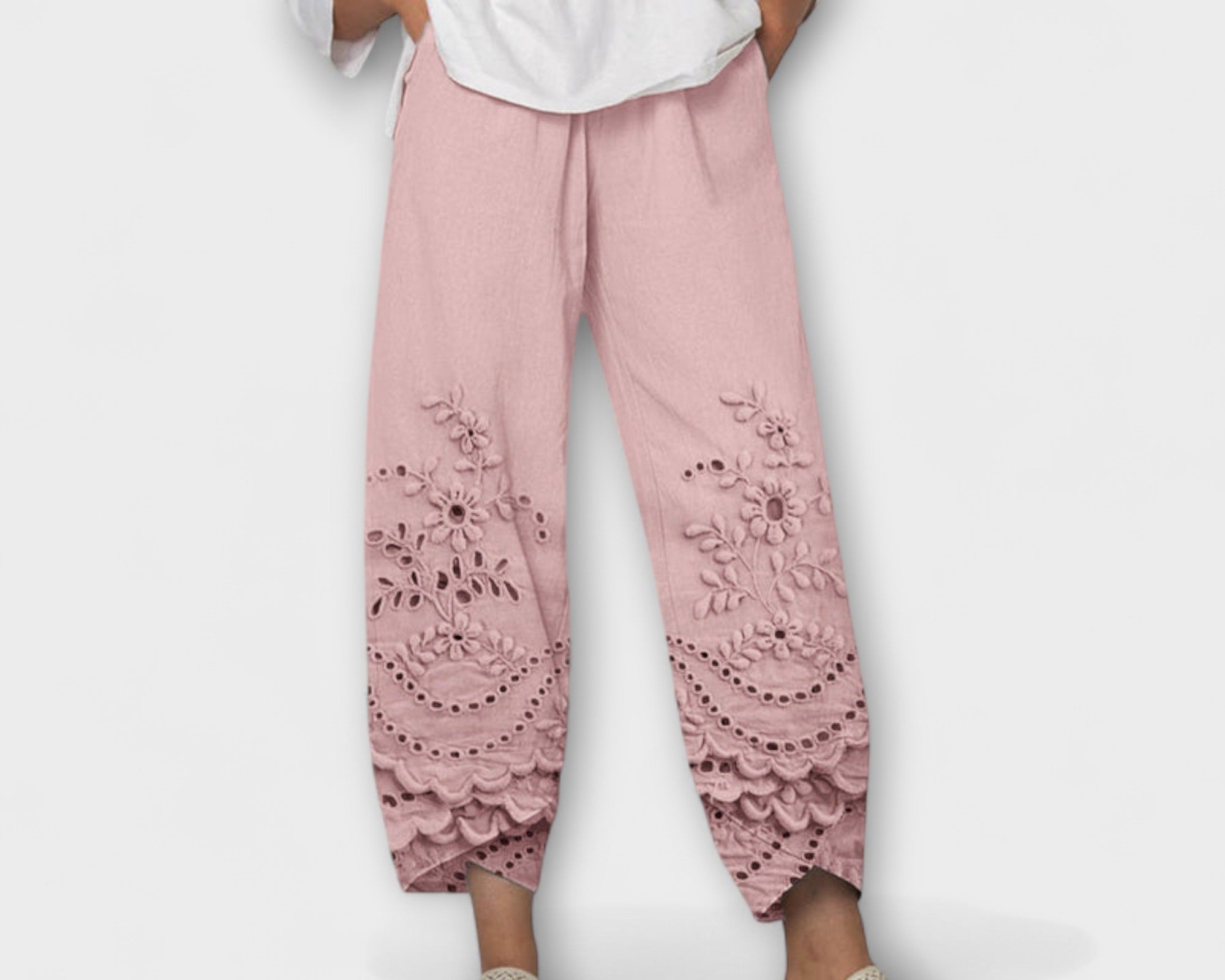 Chloe – Elegante Print Spitzenhose