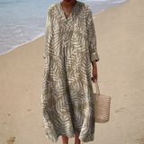 Schmeichelhaftes bedrucktes Sommerkleid