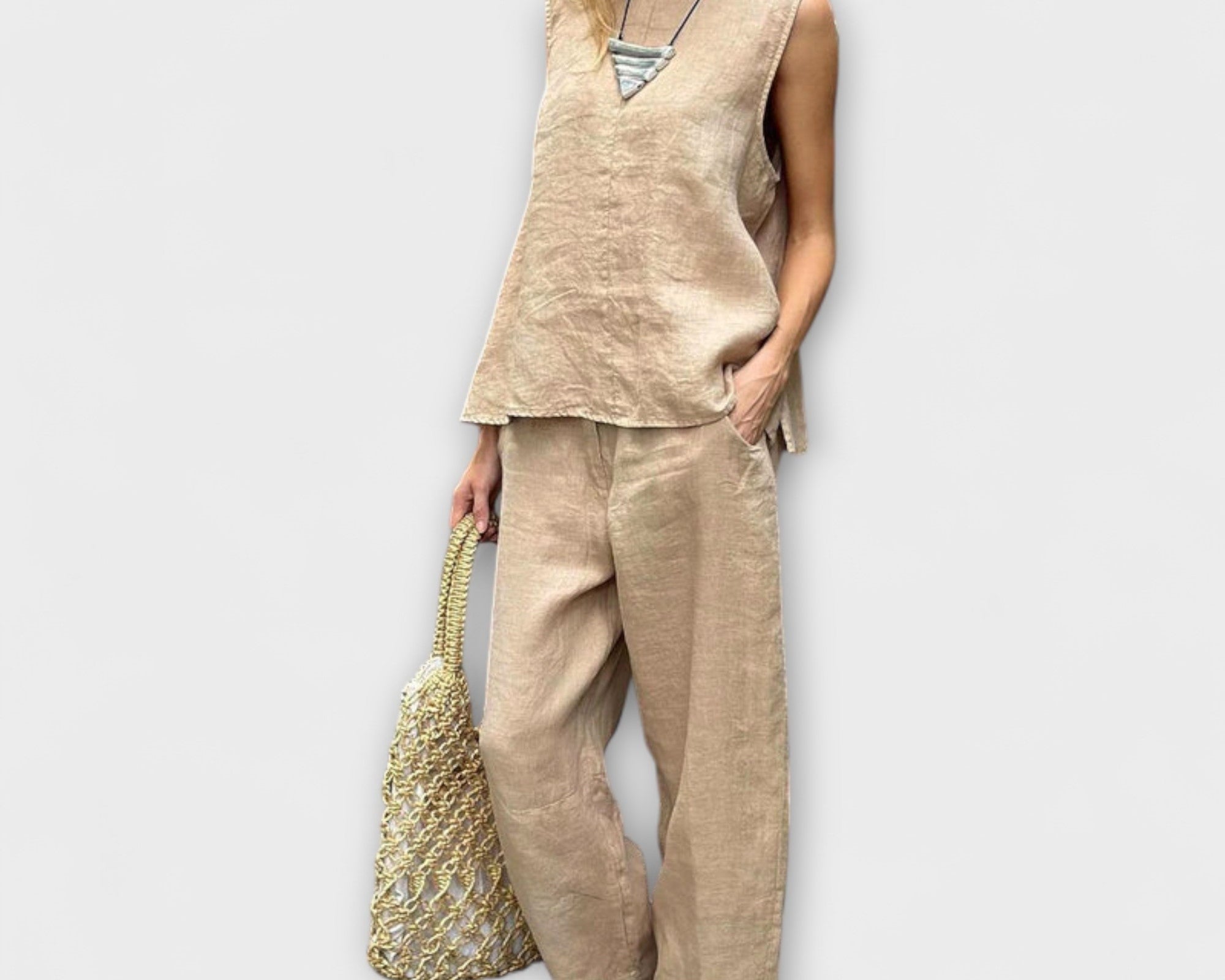 Jennifer - EntspanntesBaumwolle-Leinen Outfit