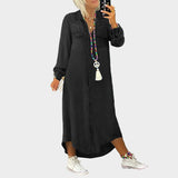 Maxi-Denim-Kleid mit langen Ärmeln