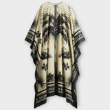 Melissa - Extra-grosses Flamingo-Print Kaftan Maxikleid