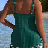 Laluna® | Gestreifter Tankini mit Zweiteiligem Strandshort