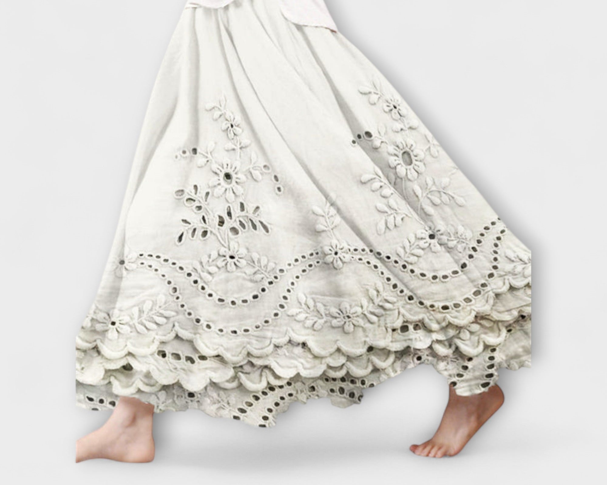 Luna – Boho Maxirock Mit Stickerei