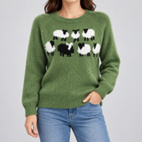 Bianca | Bequemer und süsser Pullover mit Schafmotiv