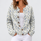Mira – Blumen-Cardigan aus Wollmischung