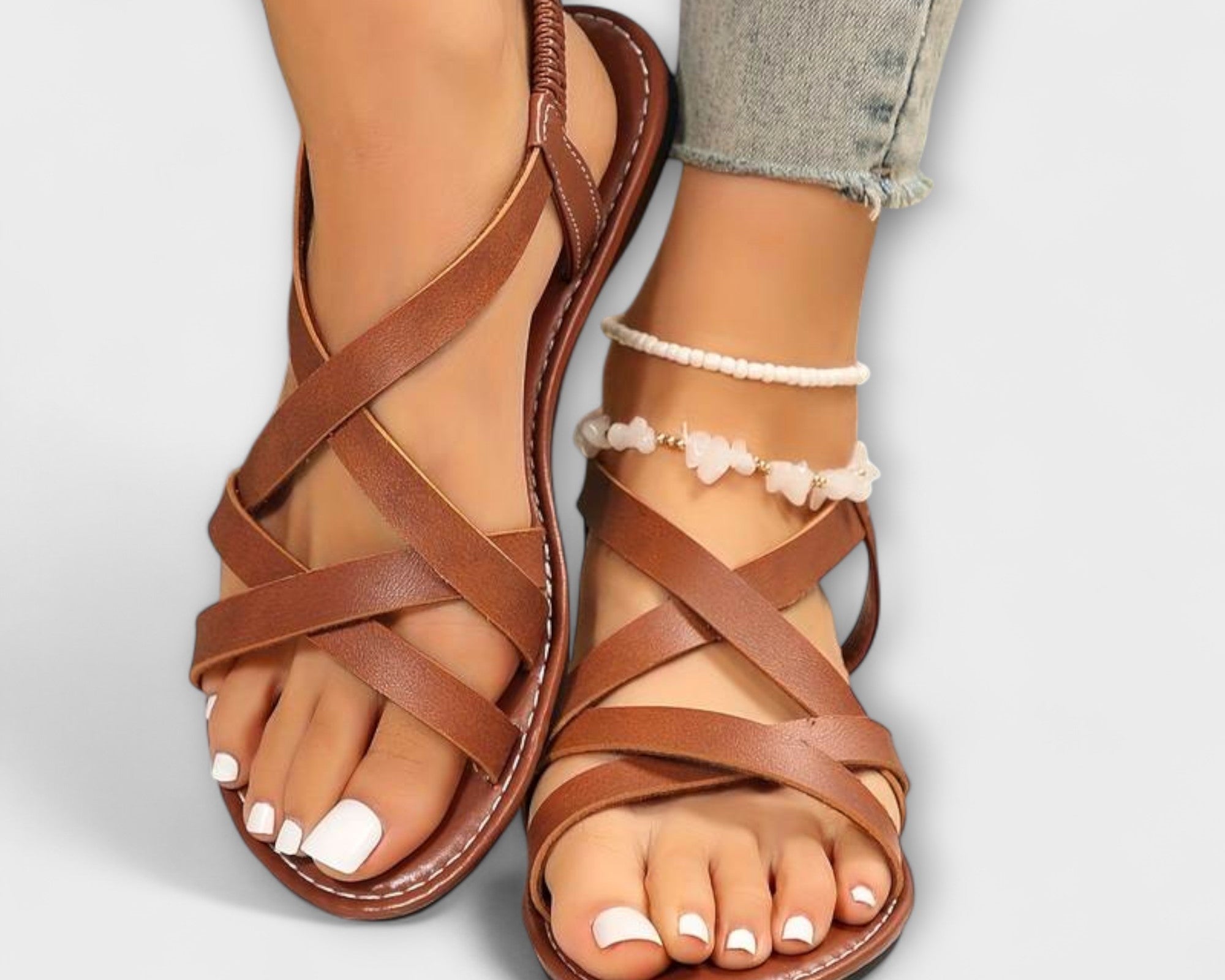 Deborah - Damen Sandalen mit leichtem Kreuzverschluss