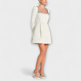 Wren - Samt-Mini-Kleid mit Juwelenverzierung