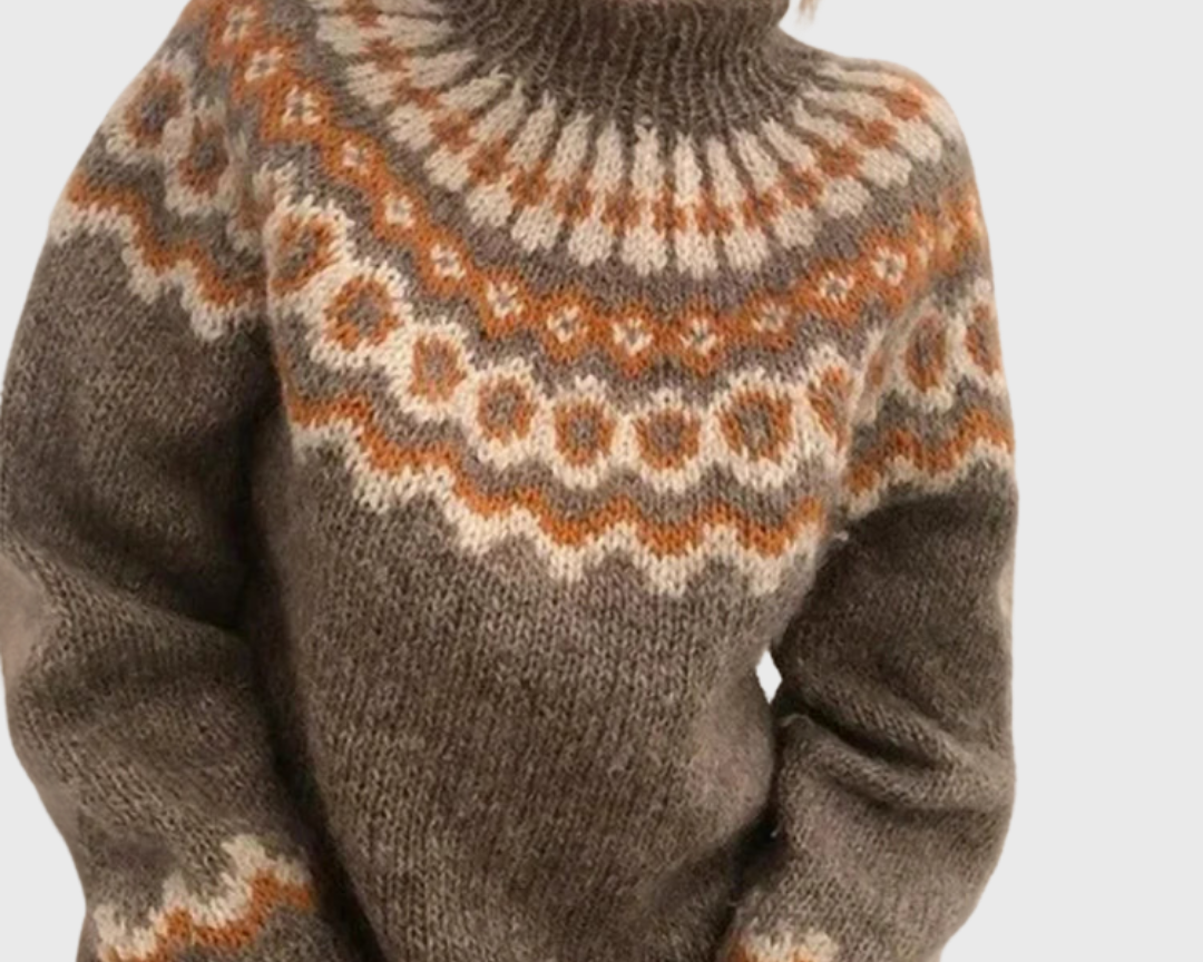 Sonja | Gemütlicher Pullover mit hohem Kragen