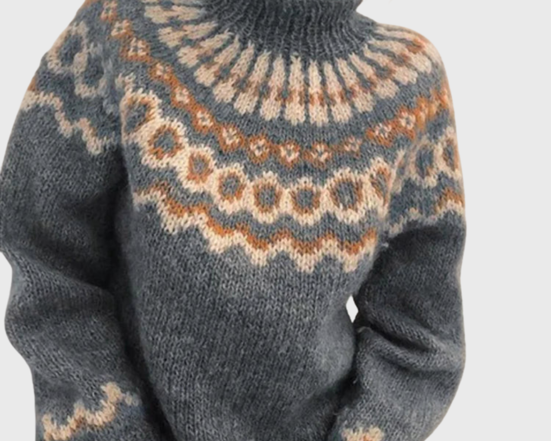 Sonja | Gemütlicher Pullover mit hohem Kragen