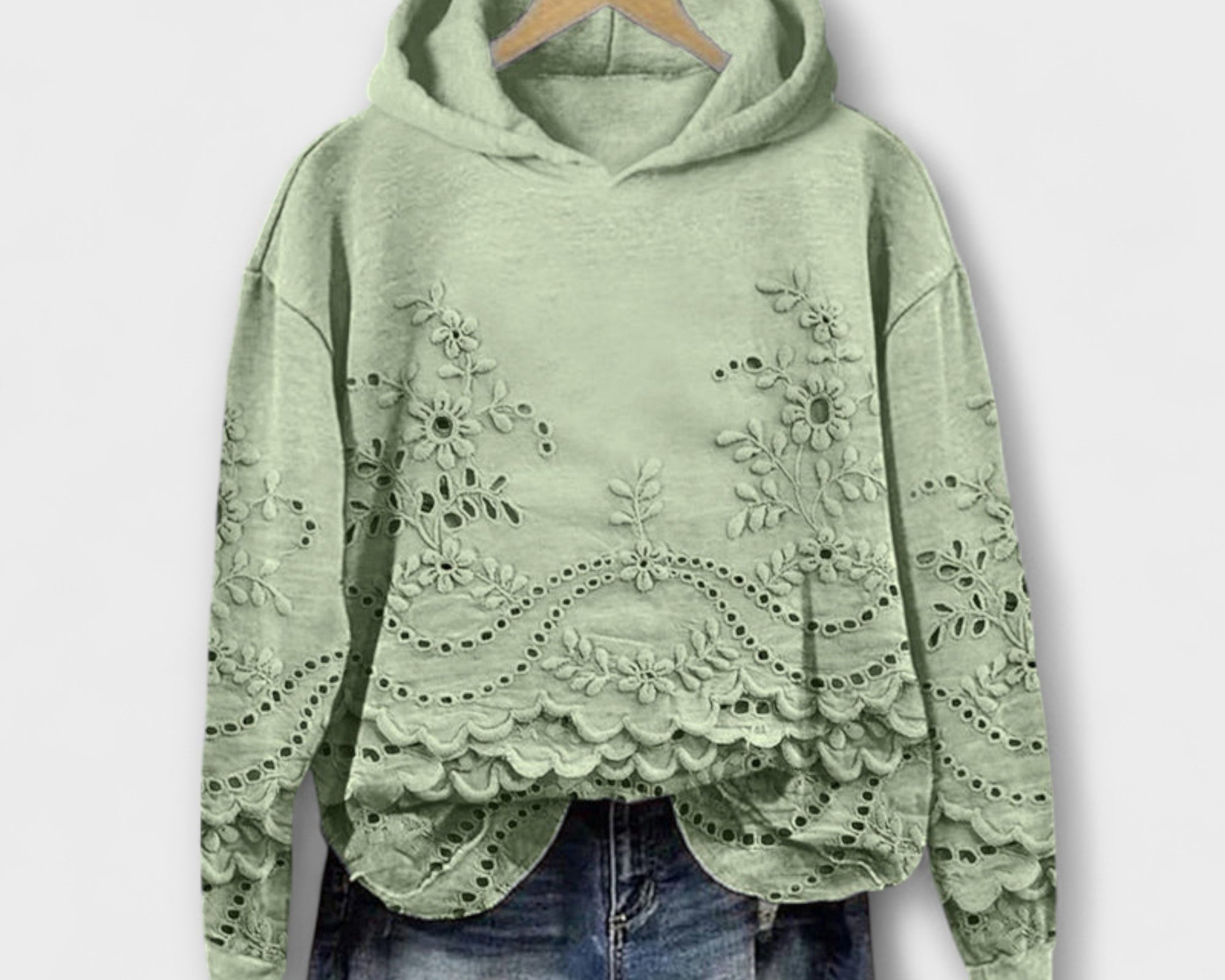 Grace – Vintage Hoodie Mit Blumenprint