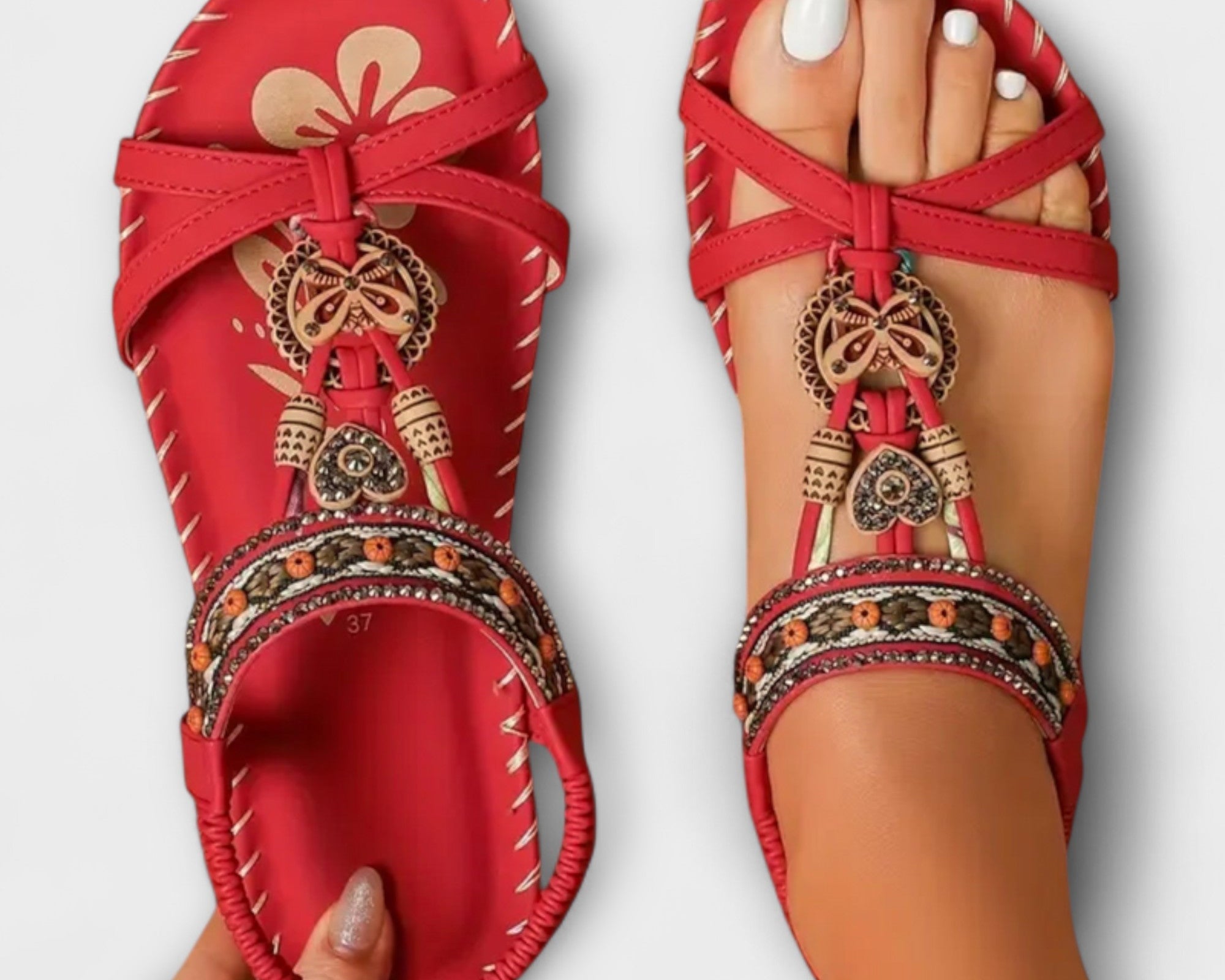 Claudia - Orthopädische Ibiza inspirierte Sandalen