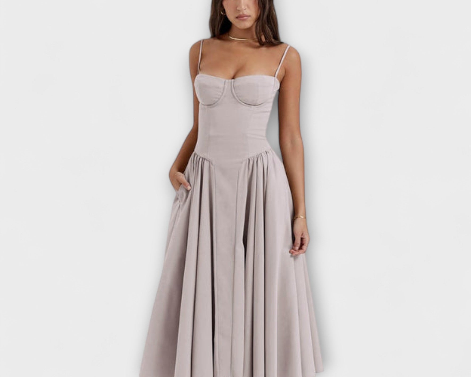 Rosalie - Verfeinertes ärmelloses Korsettkleid
