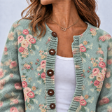 Liv – Warmer Cardigan mit Blütenprint