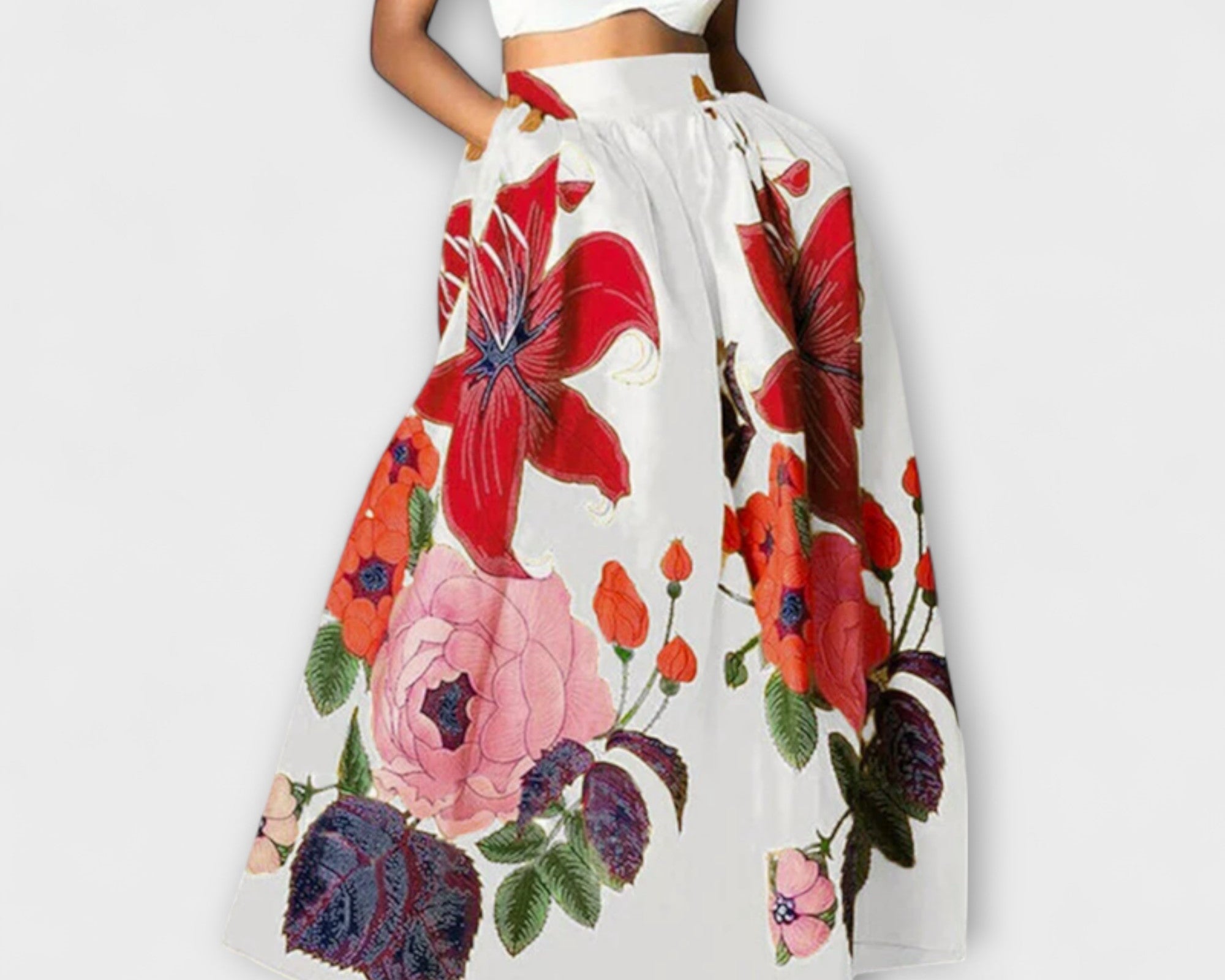 Ysolda - Schicker Hochtaillierter Floralprint-Rock