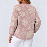 Sola – Warmer Cardigan im Flower-Look