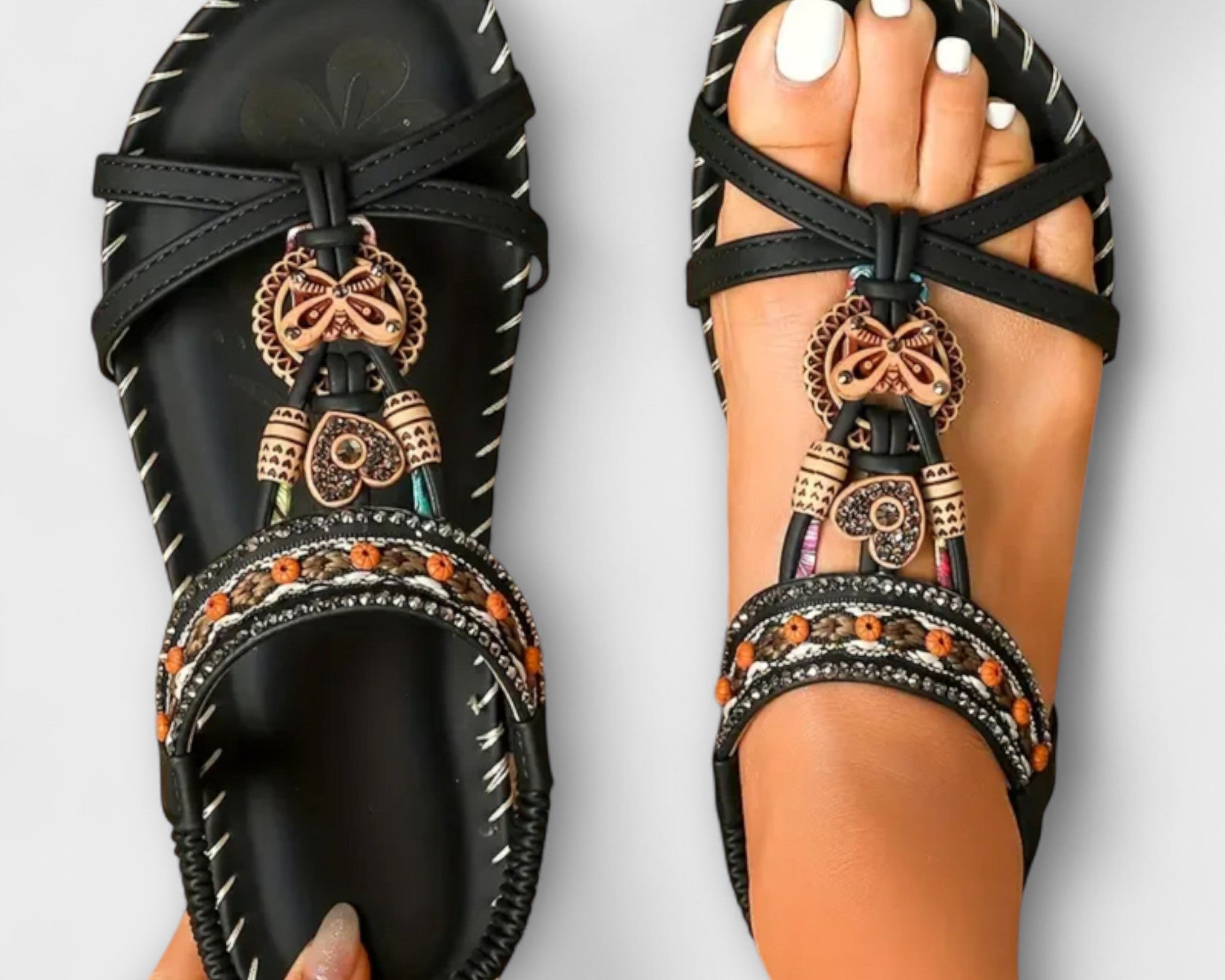 Claudia - Orthopädische Ibiza inspirierte Sandalen