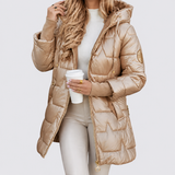Maria – Langer und warmer Mantel mit Kapuze