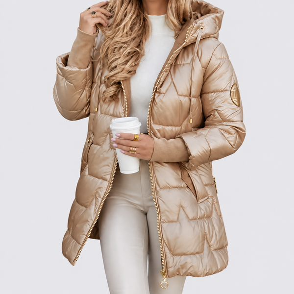 Maria – Langer und warmer Mantel mit Kapuze