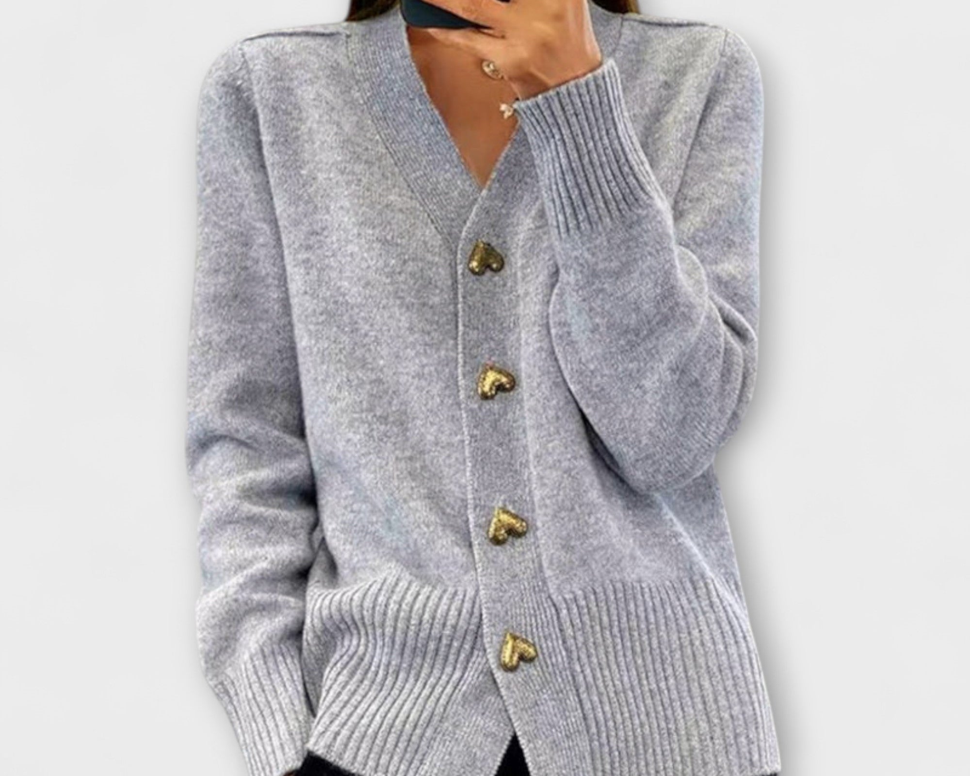 Marij – Damen-Pullover mit V-Ausschnitt im Vintage-Look
