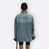 Sílvia - Vintage Jacke mit hohem asymmetrischem Kragen