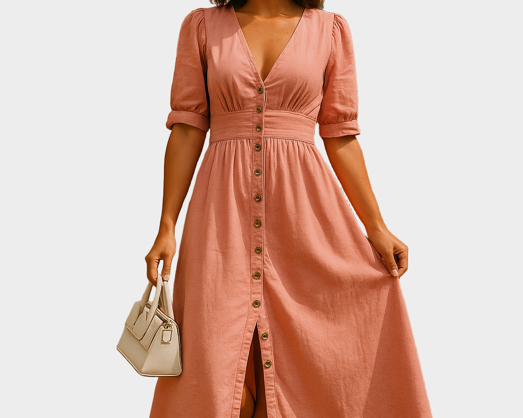Denim-Kleid mit Knöpfen