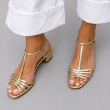 Ladina | Goldene Alltagssandaletten