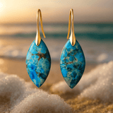 Elegante Ohrringe in Meeresblau
