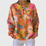 Faustine - Pullover mit buntem Blumenmuster