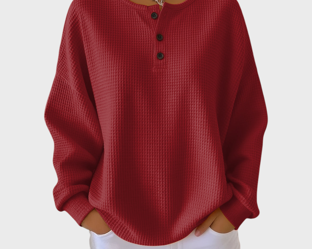 Hélène - Pullover aus weichem Waffelstrick