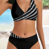 Mona - Bedruckter Bikini in Warmen Tönen
