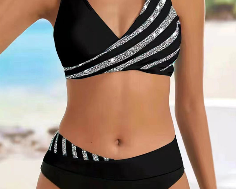 Mona - Bedruckter Bikini in Warmen Tönen