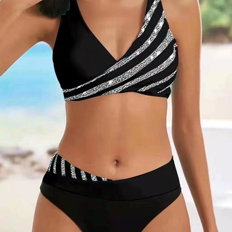 Mona - Bedruckter Bikini in Warmen Tönen