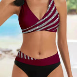 Mona - Bedruckter Bikini in Warmen Tönen