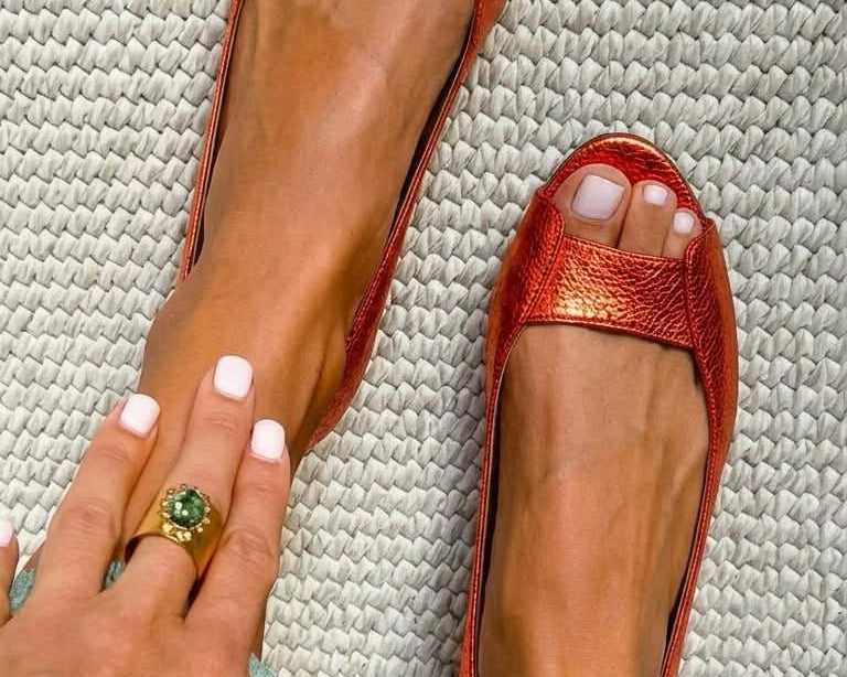 Alina | Goldene Komfortsandalen
