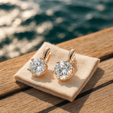 Runde Ohrringe mit Zirkon